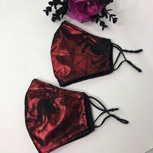 RED Silk Spider Face Mask